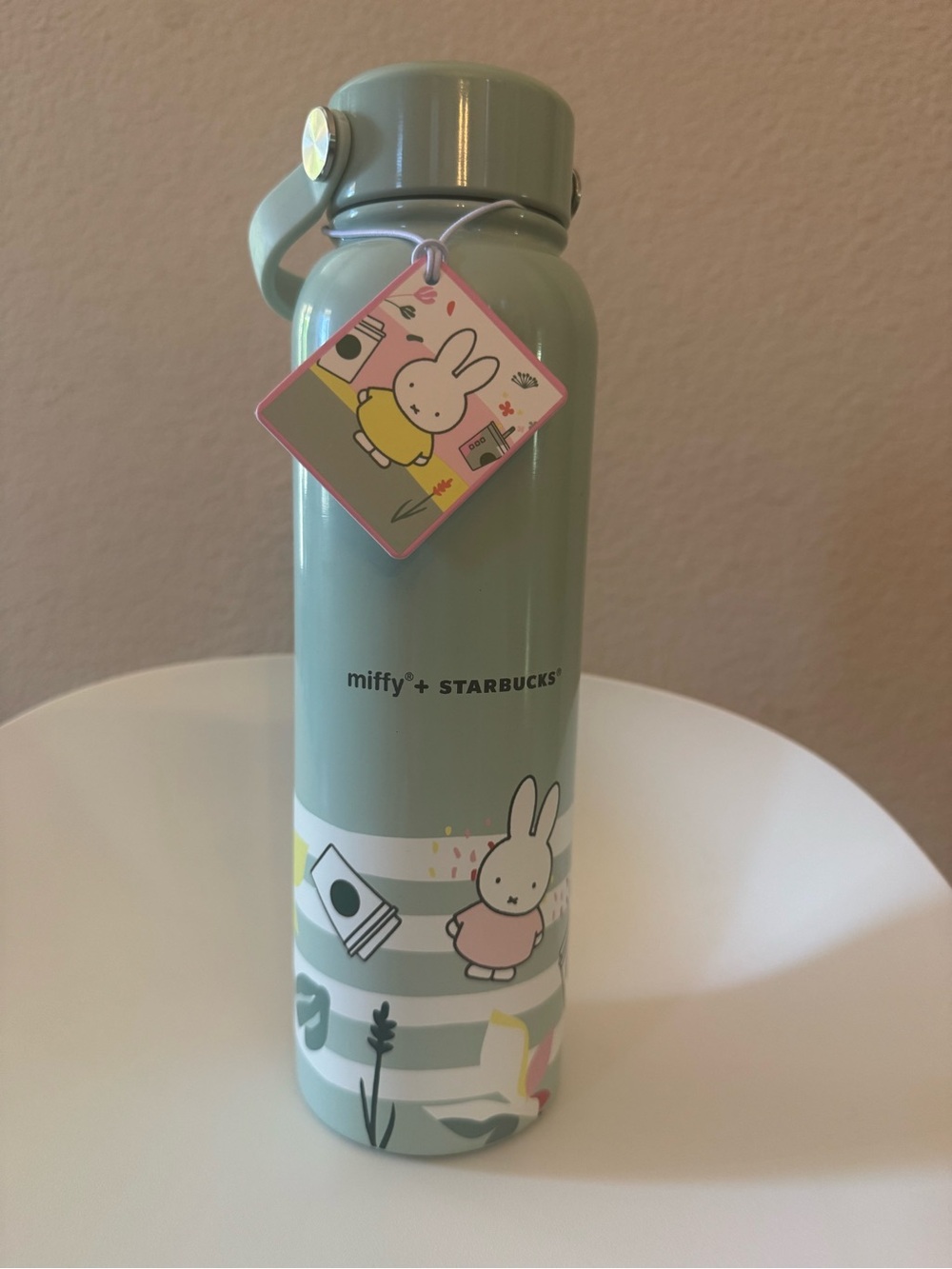 Starbucks Mint Green Water Bottle with Barcode Label - Brand NEW